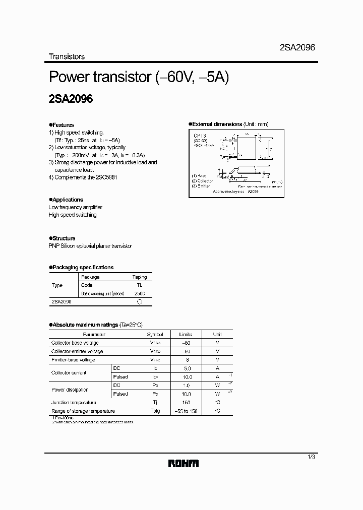 2SA2096_200434.PDF Datasheet