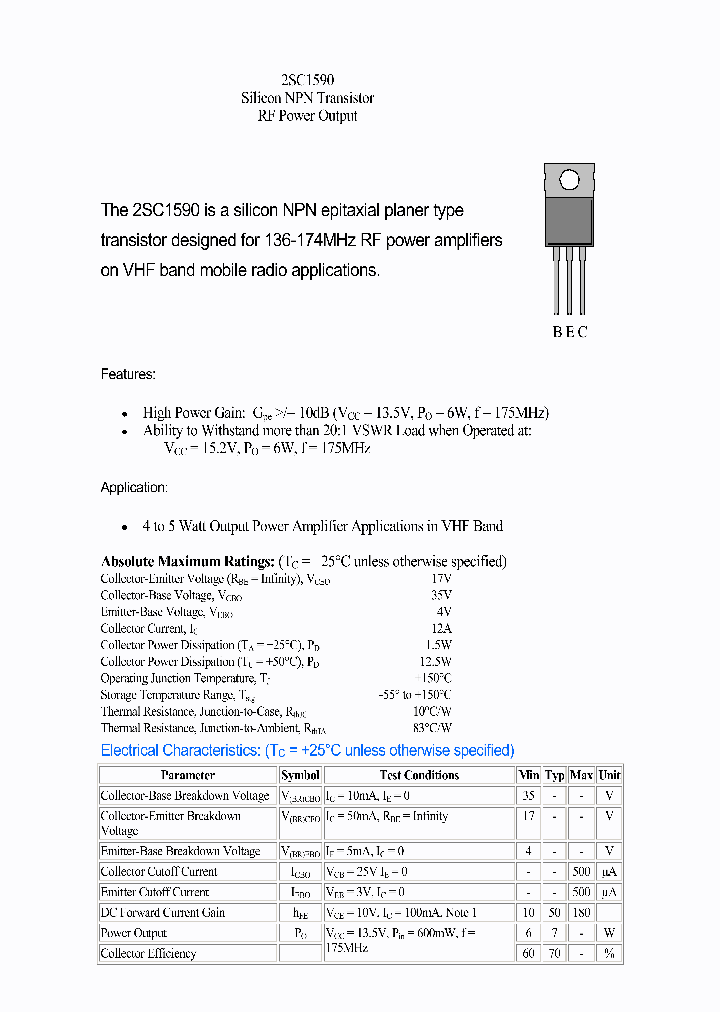 2SC1590_252792.PDF Datasheet