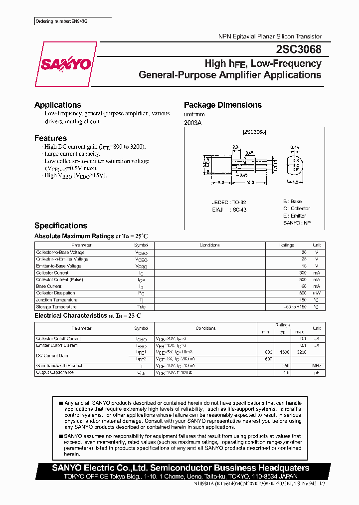 2SC3068_292684.PDF Datasheet