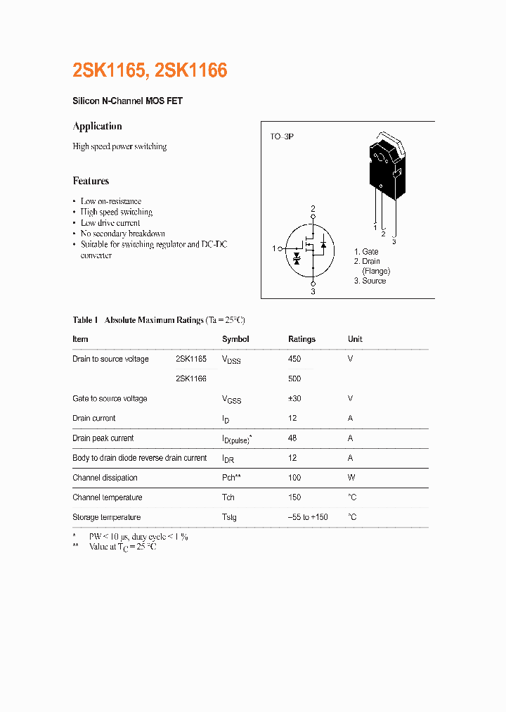 2SK1165_299366.PDF Datasheet