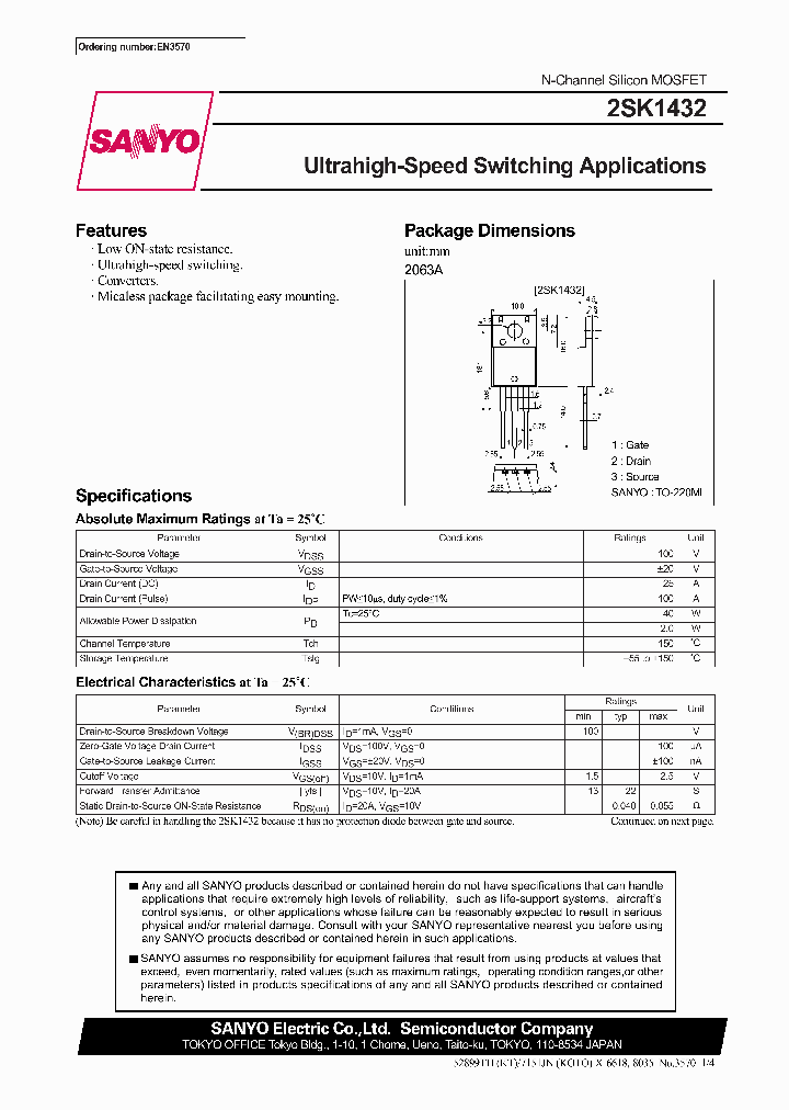 2SK1432_295086.PDF Datasheet