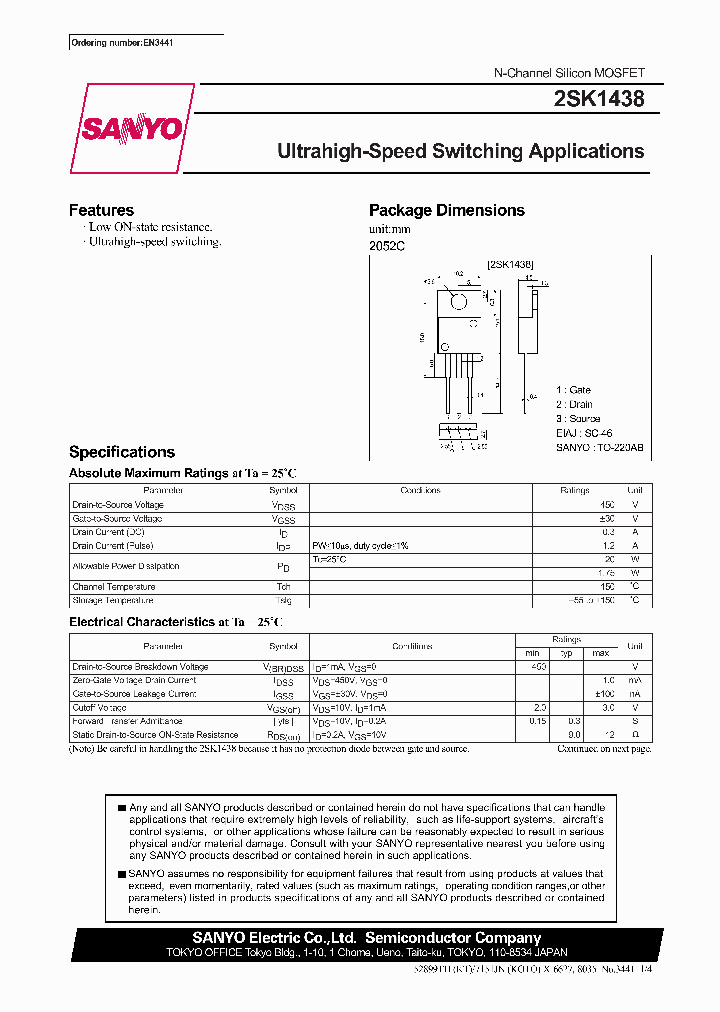 2SK1438_295082.PDF Datasheet