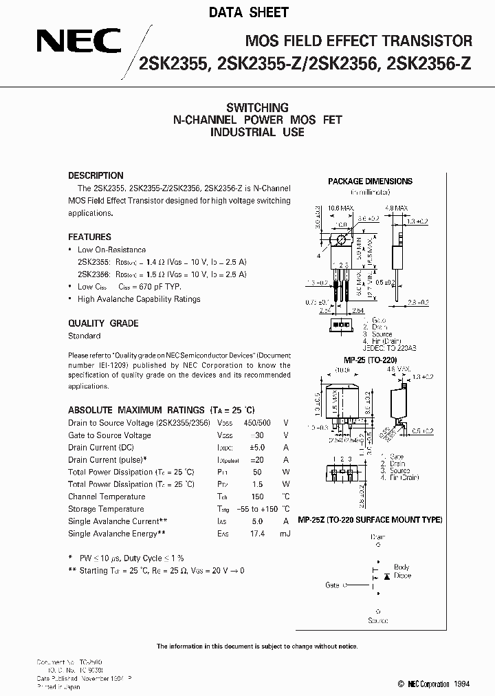 2SK2355-Z_291503.PDF Datasheet