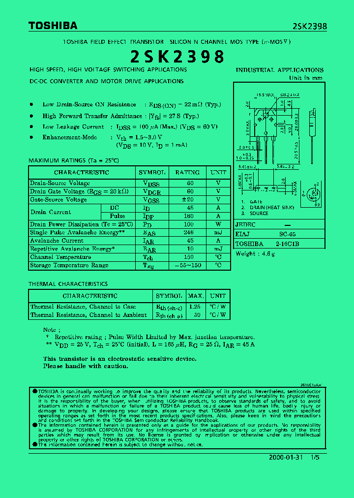 2SK2398_289204.PDF Datasheet