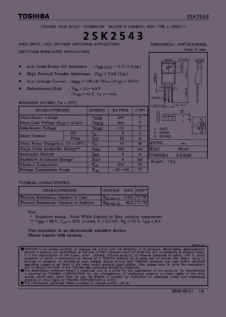 2SK2543_282776.PDF Datasheet