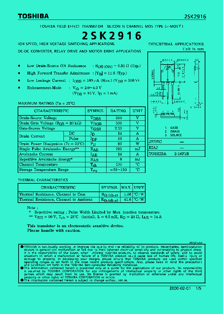 2SK2916_204106.PDF Datasheet