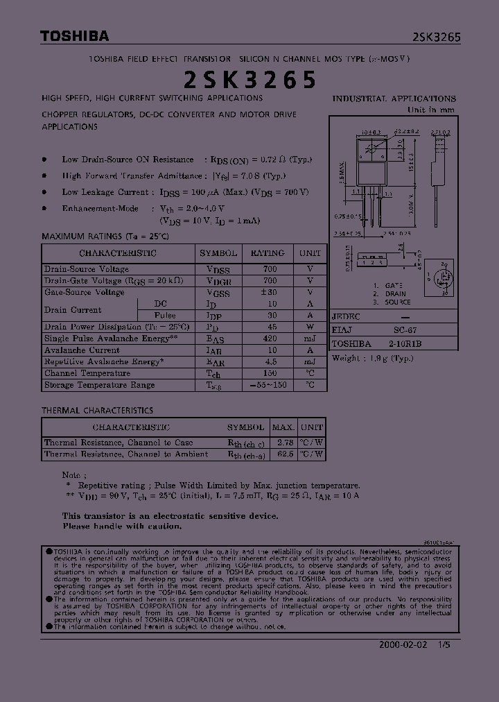 2SK3265_271046.PDF Datasheet