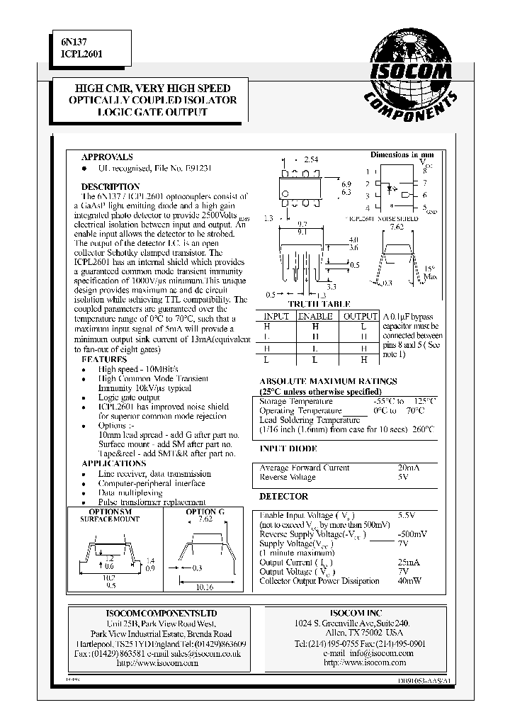 6N137_262829.PDF Datasheet