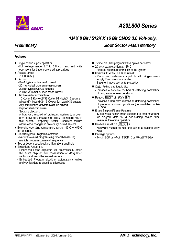 A29L800_262902.PDF Datasheet