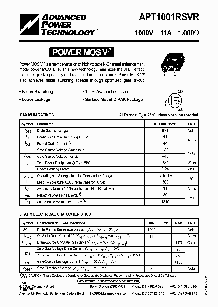 APT1001RSVR_270081.PDF Datasheet