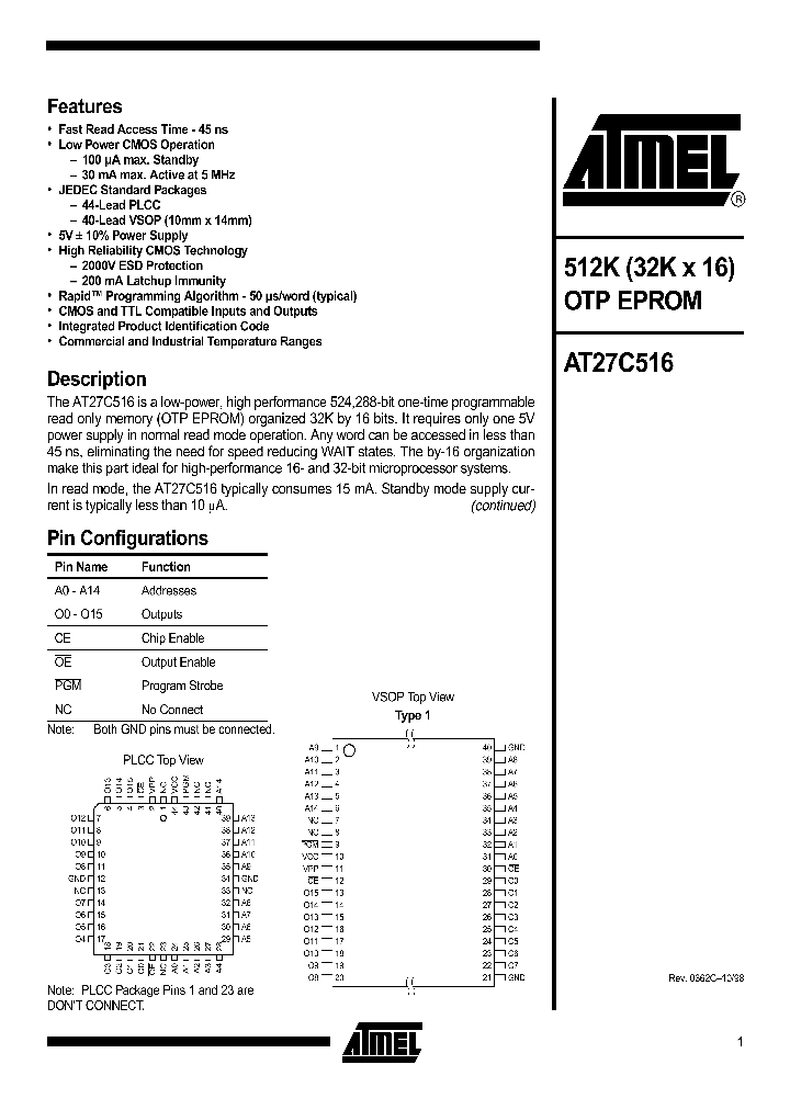 AT27C516NBSP_294687.PDF Datasheet