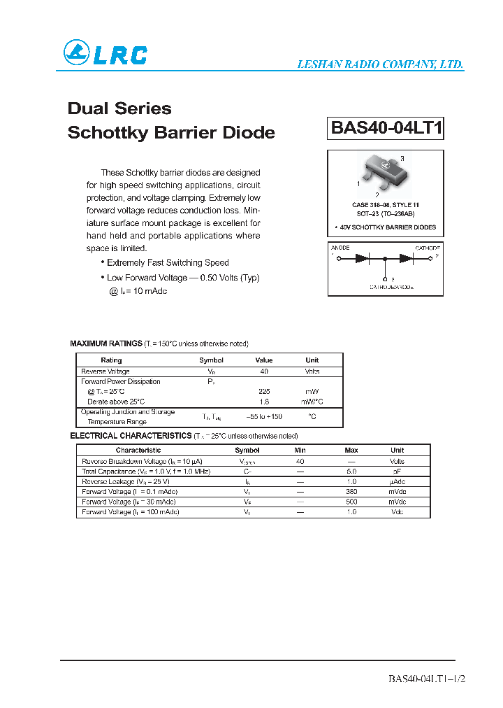 BAS40-04LT1_252142.PDF Datasheet