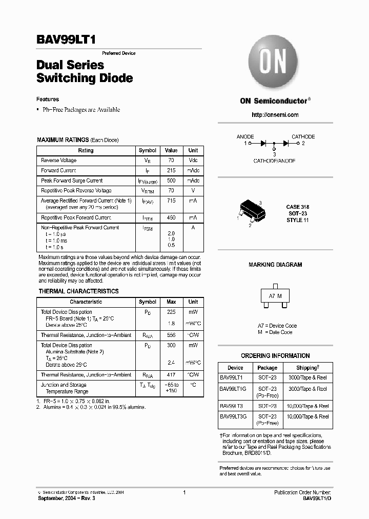 BAV99LT3G_276045.PDF Datasheet