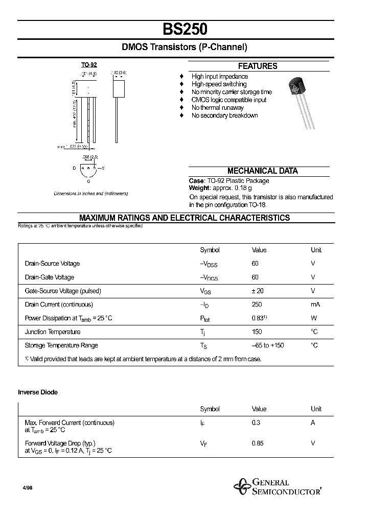 BS250_271177.PDF Datasheet