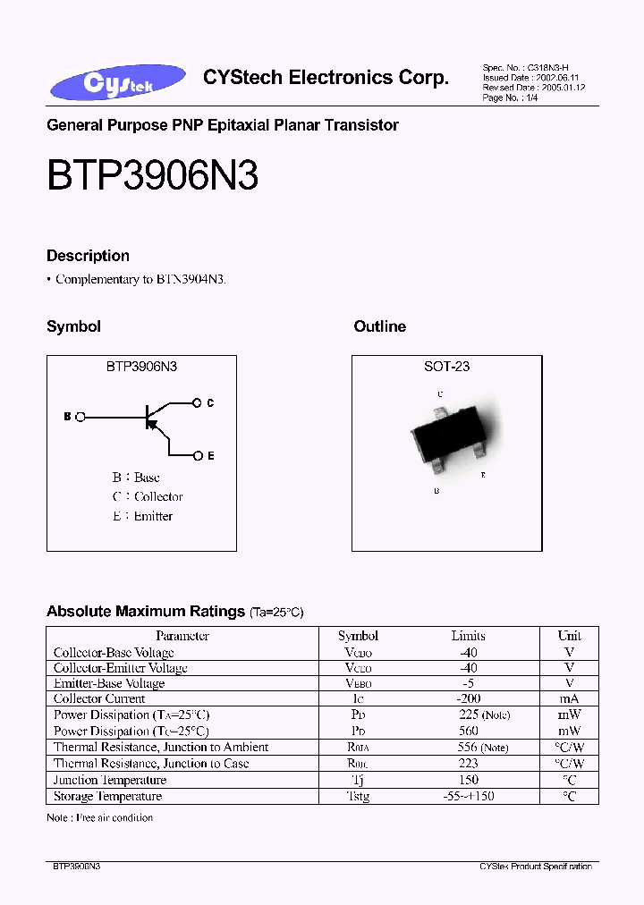 BTP3906N3_300408.PDF Datasheet