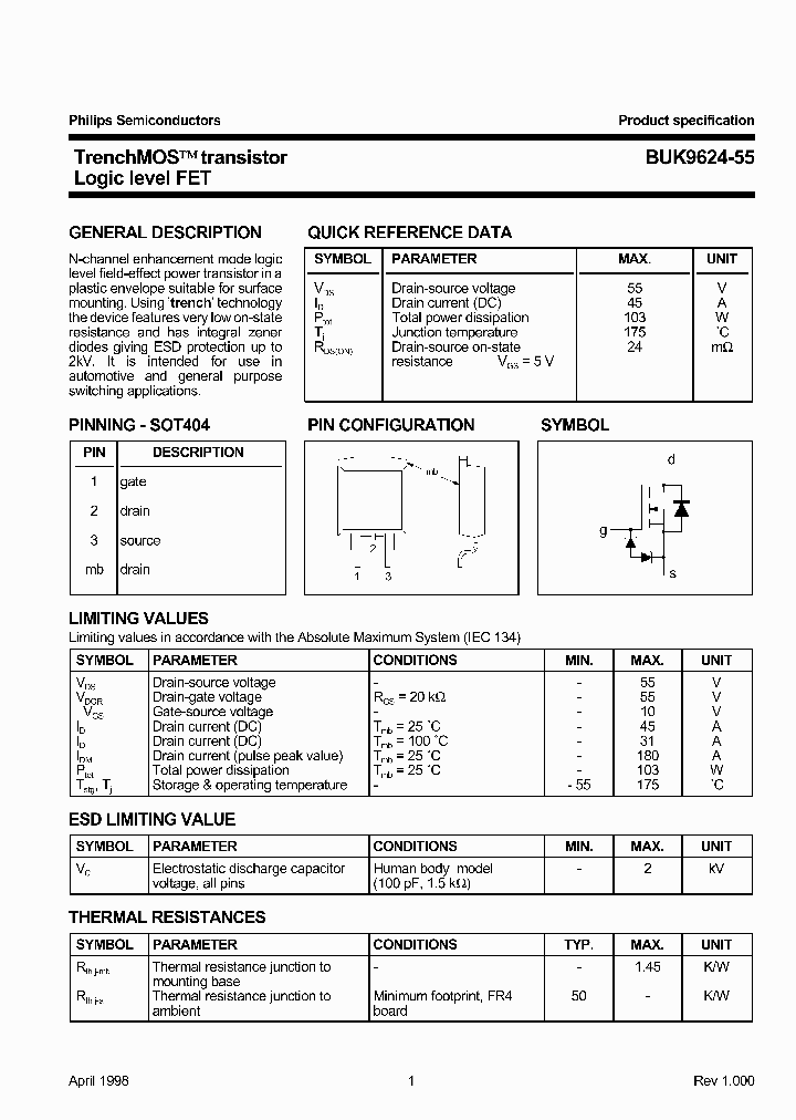 BUK9624-55_291218.PDF Datasheet