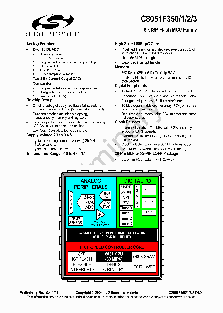 C8051F35X_285889.PDF Datasheet