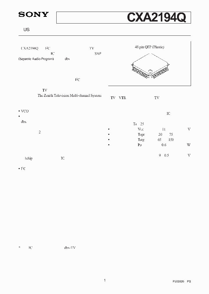 CXA2194Q_239088.PDF Datasheet