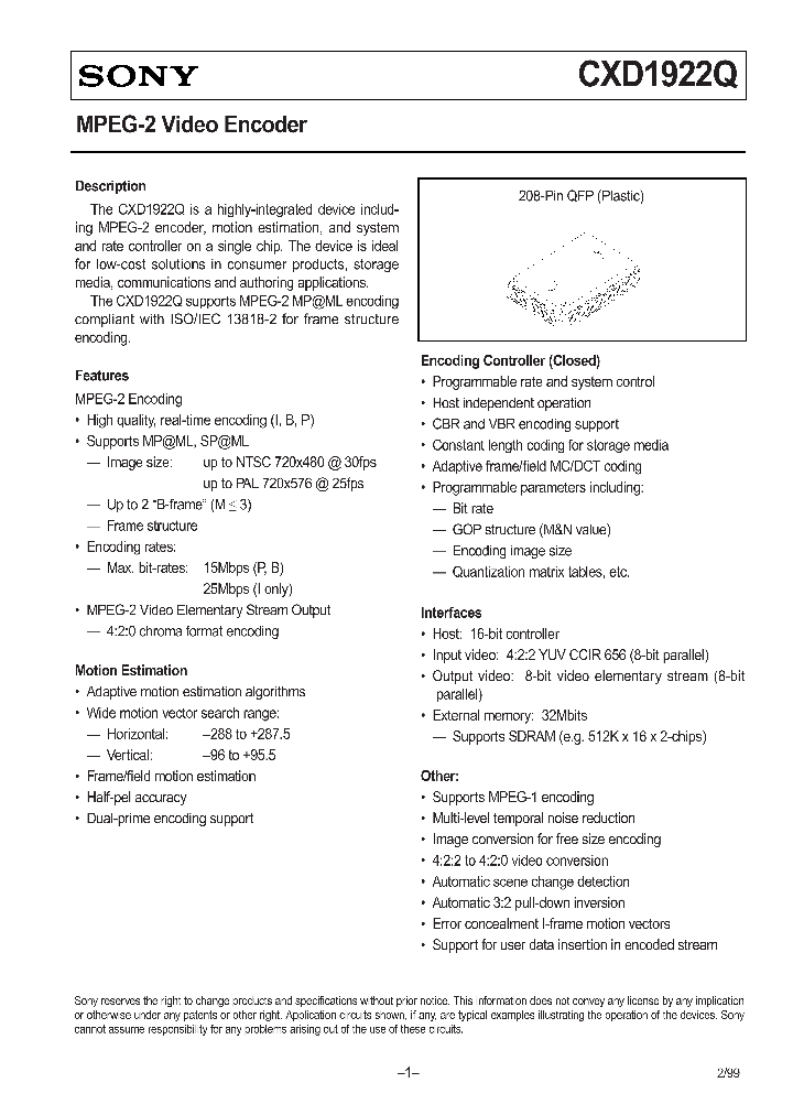 CXD1922Q_239824.PDF Datasheet