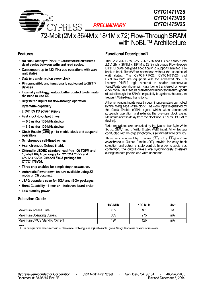 CY7C1473V25_261976.PDF Datasheet