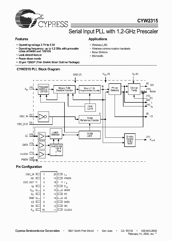 CYW2315_234233.PDF Datasheet
