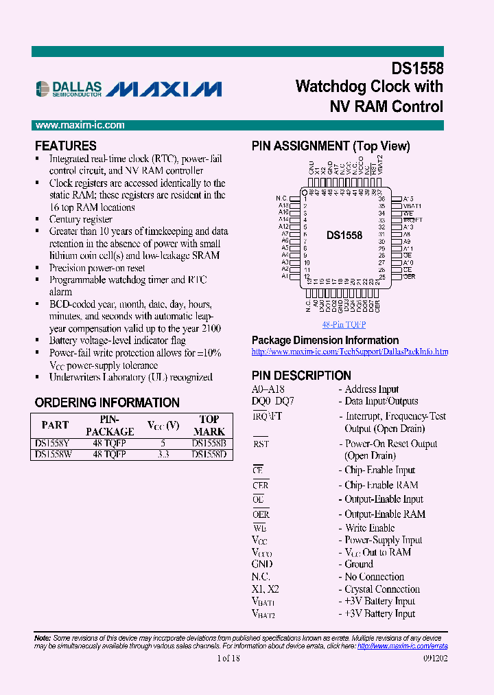 DS1558Y_265720.PDF Datasheet