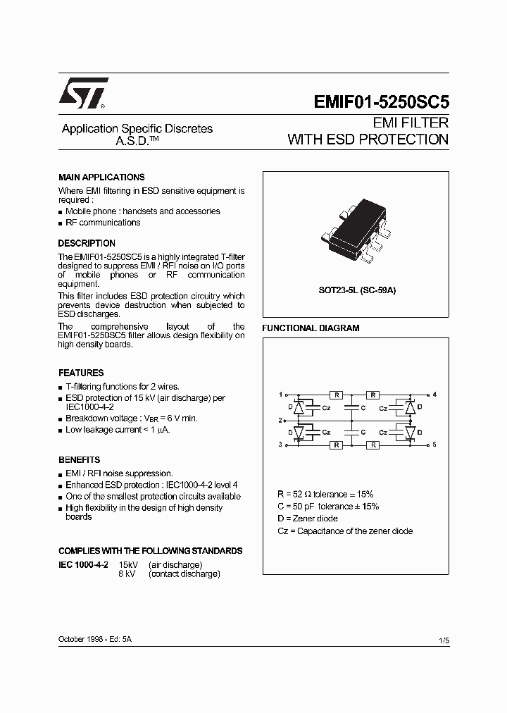 EMIF01-5250_24875.PDF Datasheet