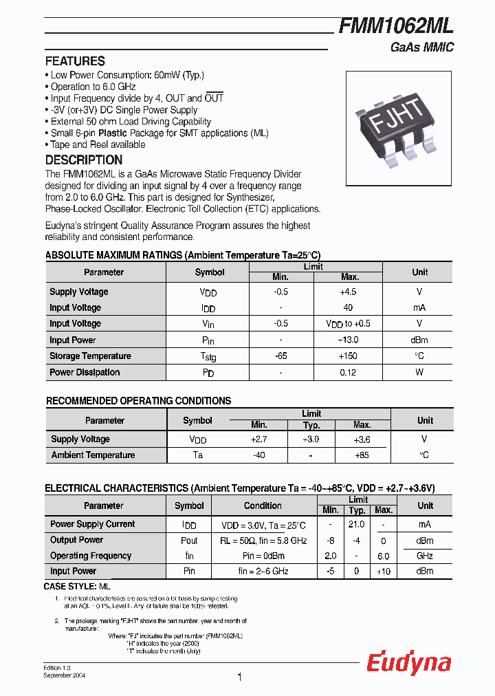 FMM1062ML_303629.PDF Datasheet
