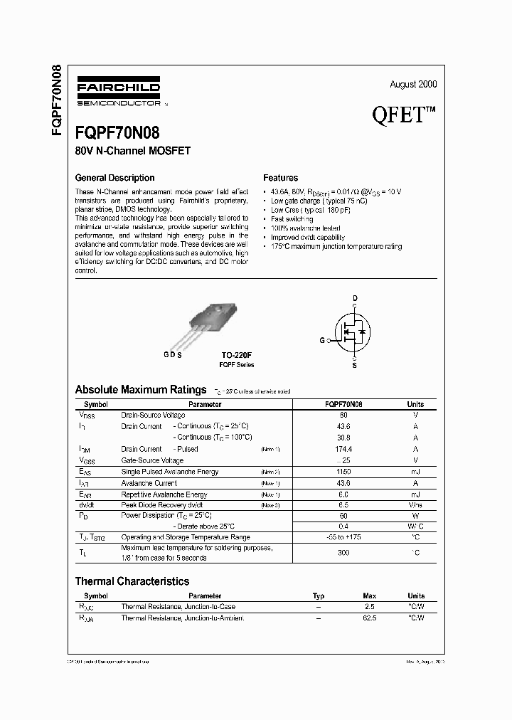 FQPF70N08_301015.PDF Datasheet