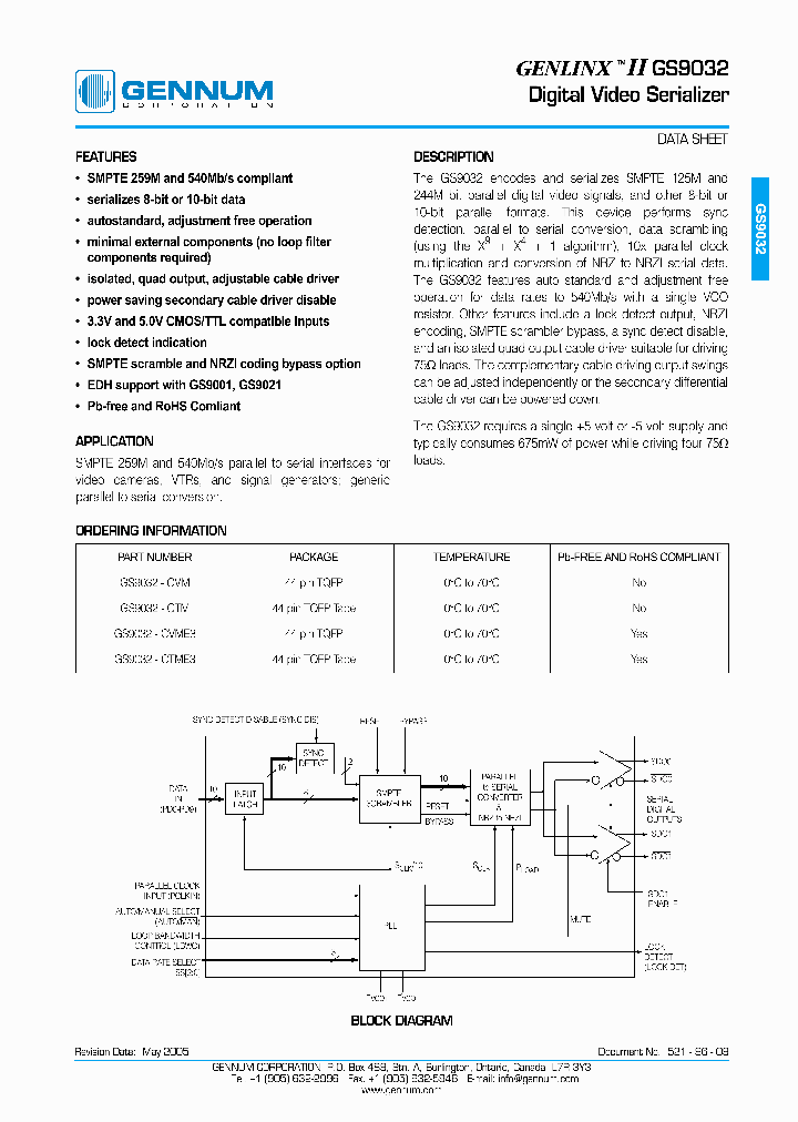 GS9032_301555.PDF Datasheet