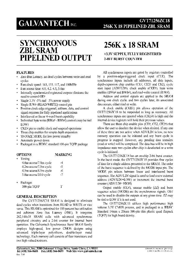 GVT71256ZC18_239127.PDF Datasheet