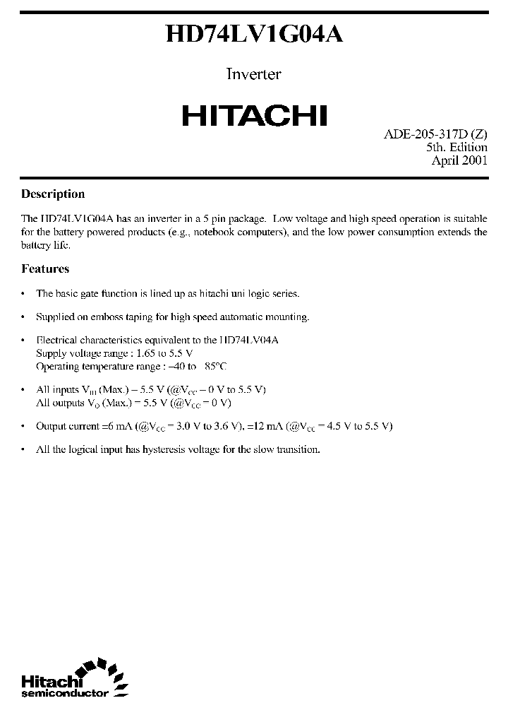 HD74LV1G04A_206413.PDF Datasheet