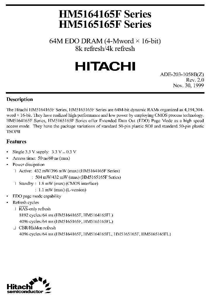 HM5164165F_292163.PDF Datasheet
