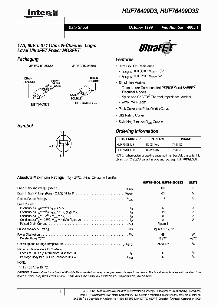 HUF76409D3_280193.PDF Datasheet