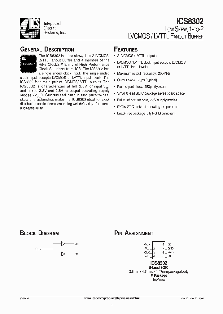 ICS8302_292811.PDF Datasheet