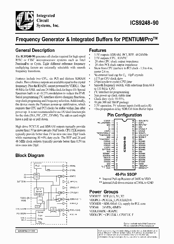 ICS9248-90_26393.PDF Datasheet