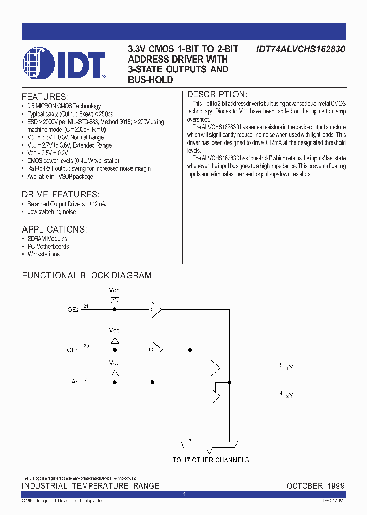 IDT74ALVCHS162830_277580.PDF Datasheet