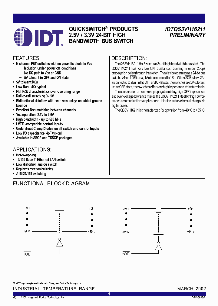 IDTQS3VH16211_288621.PDF Datasheet