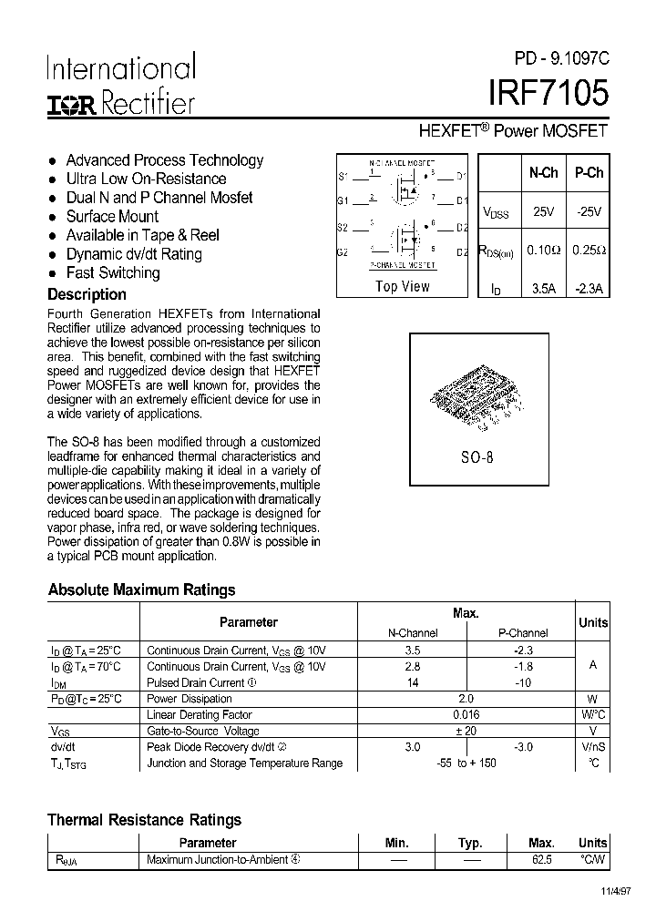 IRF7105_256501.PDF Datasheet