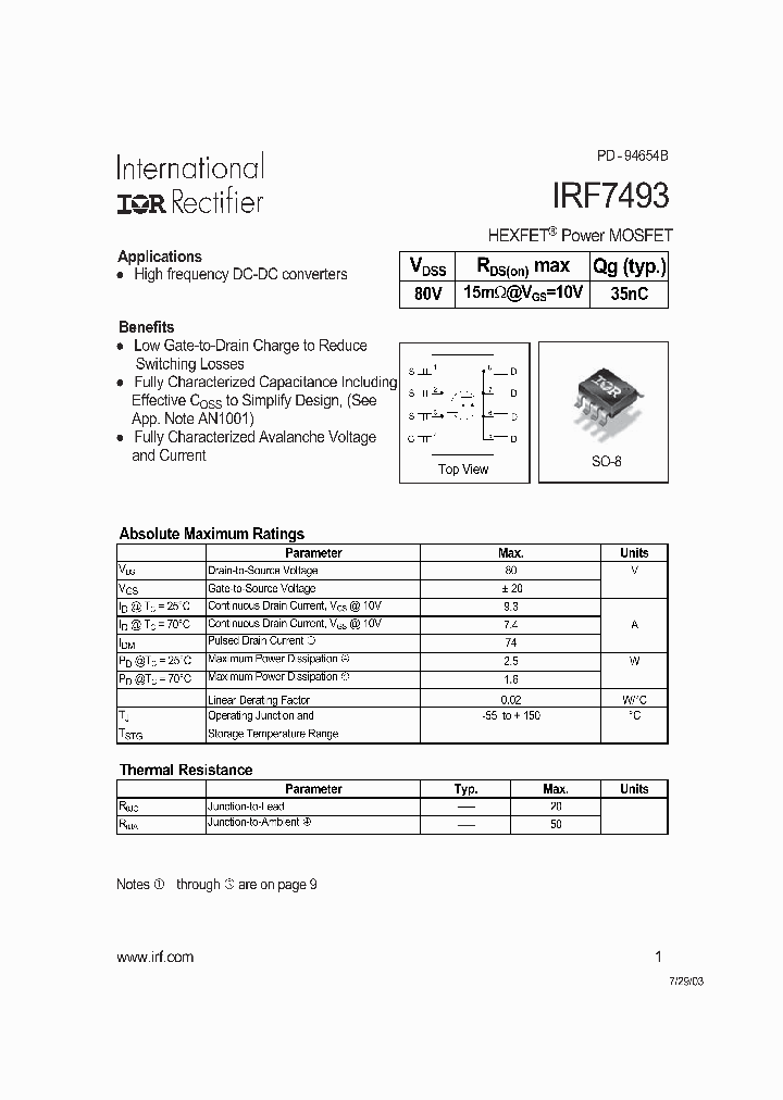 IRF7493_290992.PDF Datasheet