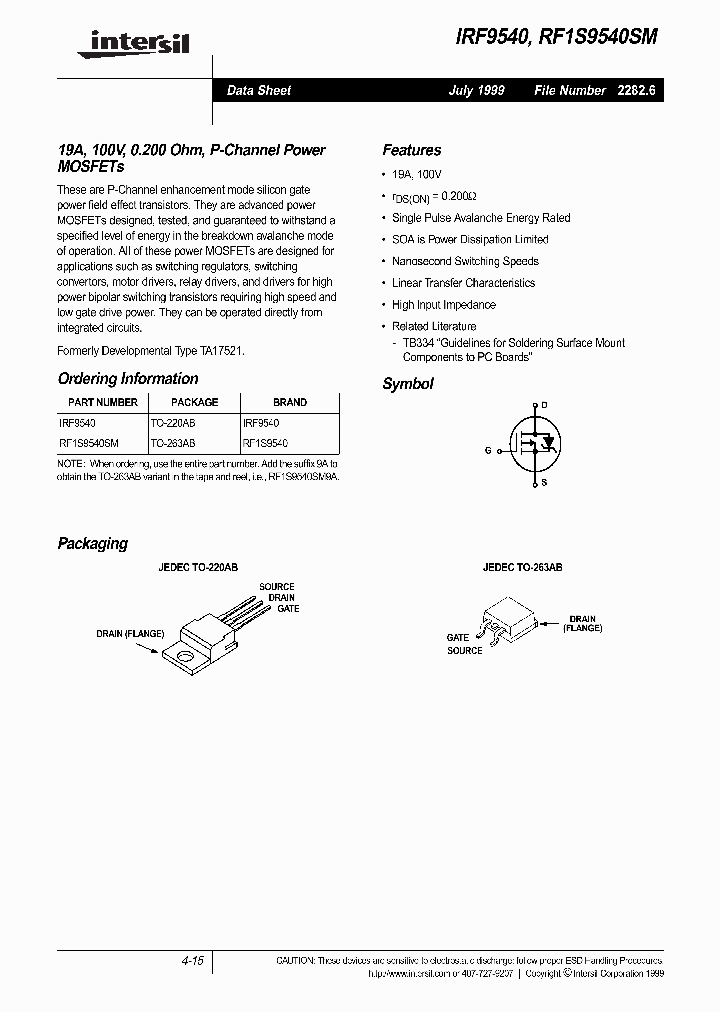 IRF9540_5936.PDF Datasheet