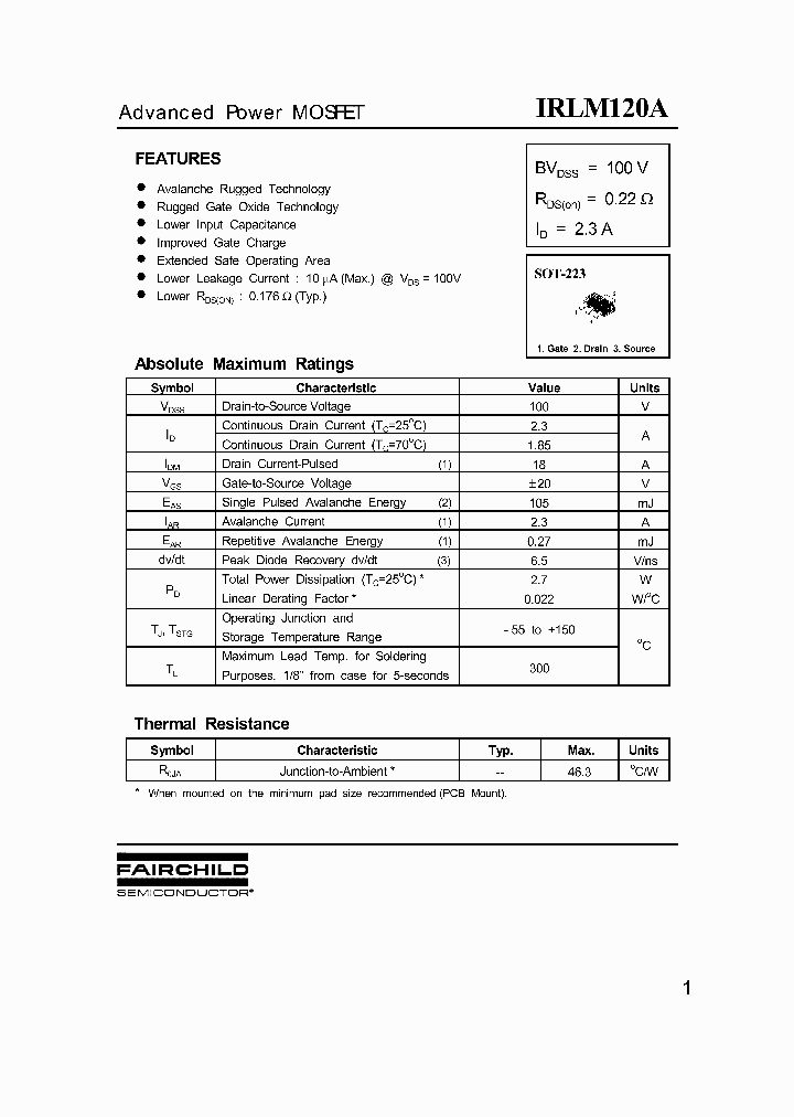 IRLM120A_277242.PDF Datasheet