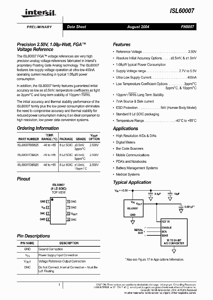 ISL60007_280993.PDF Datasheet