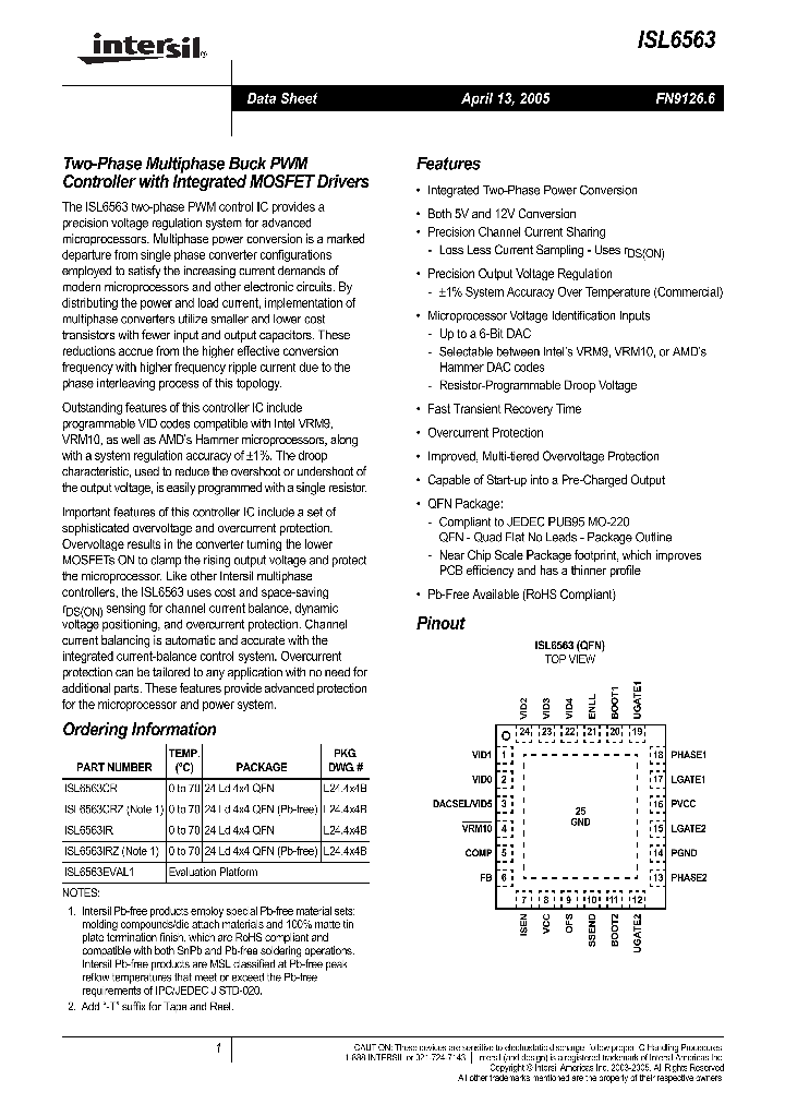 ISL6563_270822.PDF Datasheet