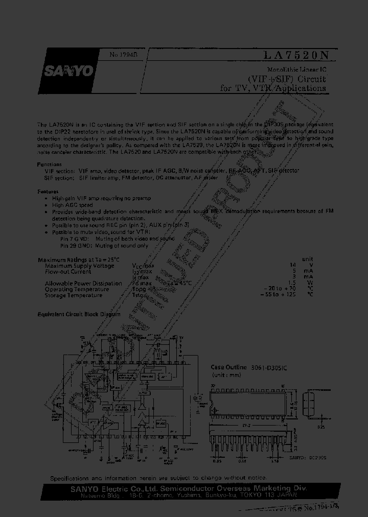 LA7520N_287203.PDF Datasheet