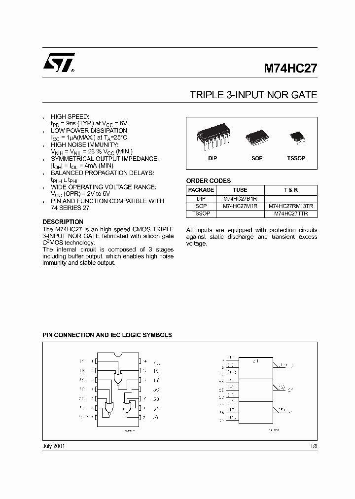 M74HC27_301683.PDF Datasheet