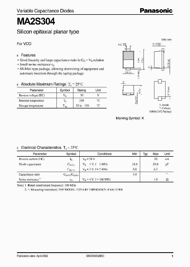 MA2S304_274314.PDF Datasheet