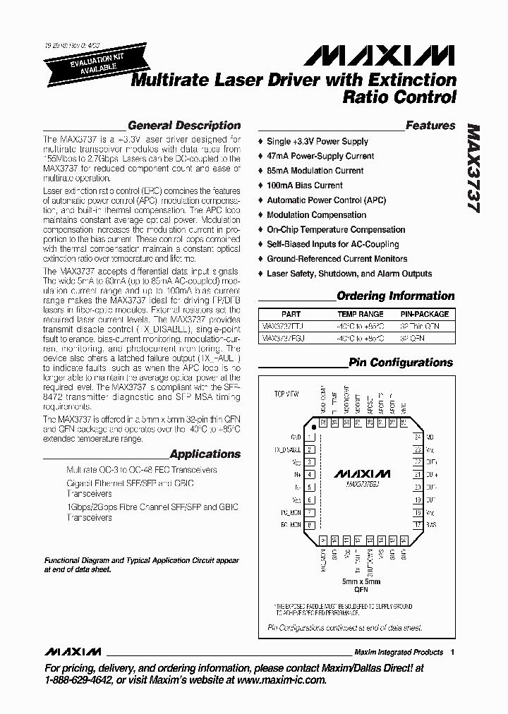 MAX3737_283565.PDF Datasheet