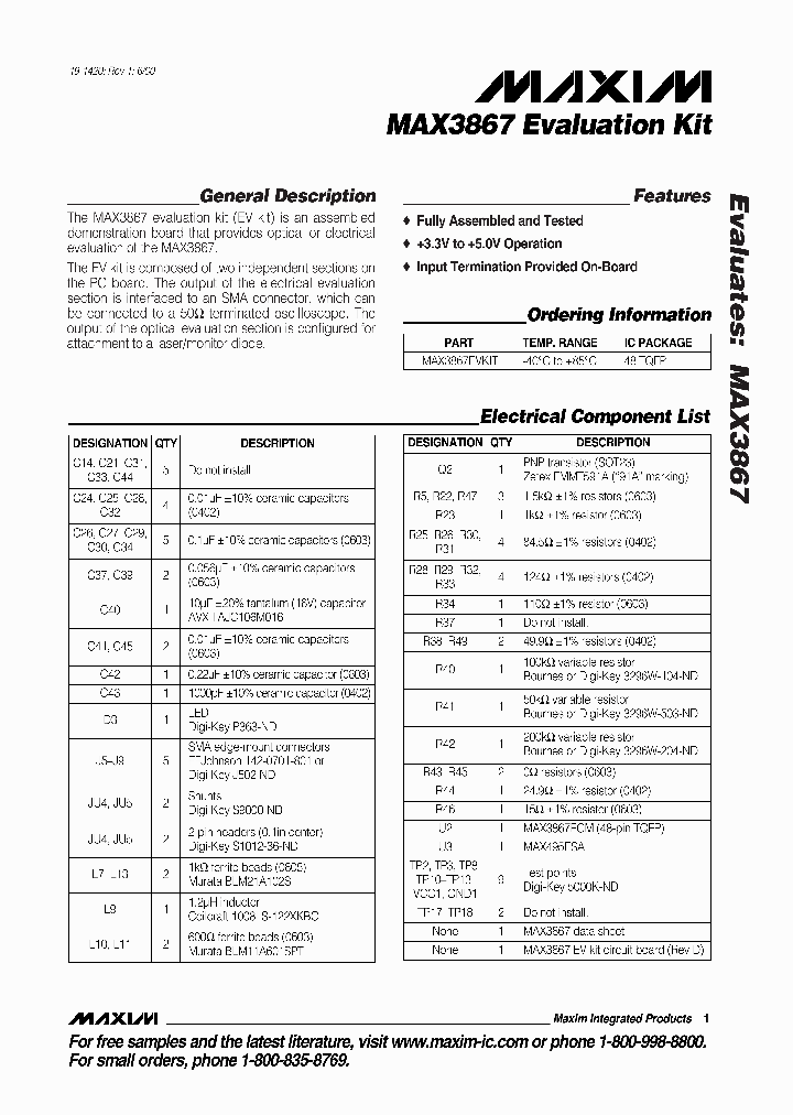 MAX3867EVKIT_261017.PDF Datasheet