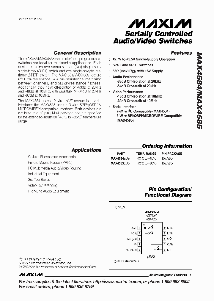 MAX4584_82099.PDF Datasheet